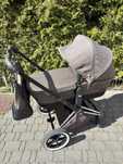 Wózek Cybex Priam 2w1 khaki chrom Gondola + spacerówka + stelaż