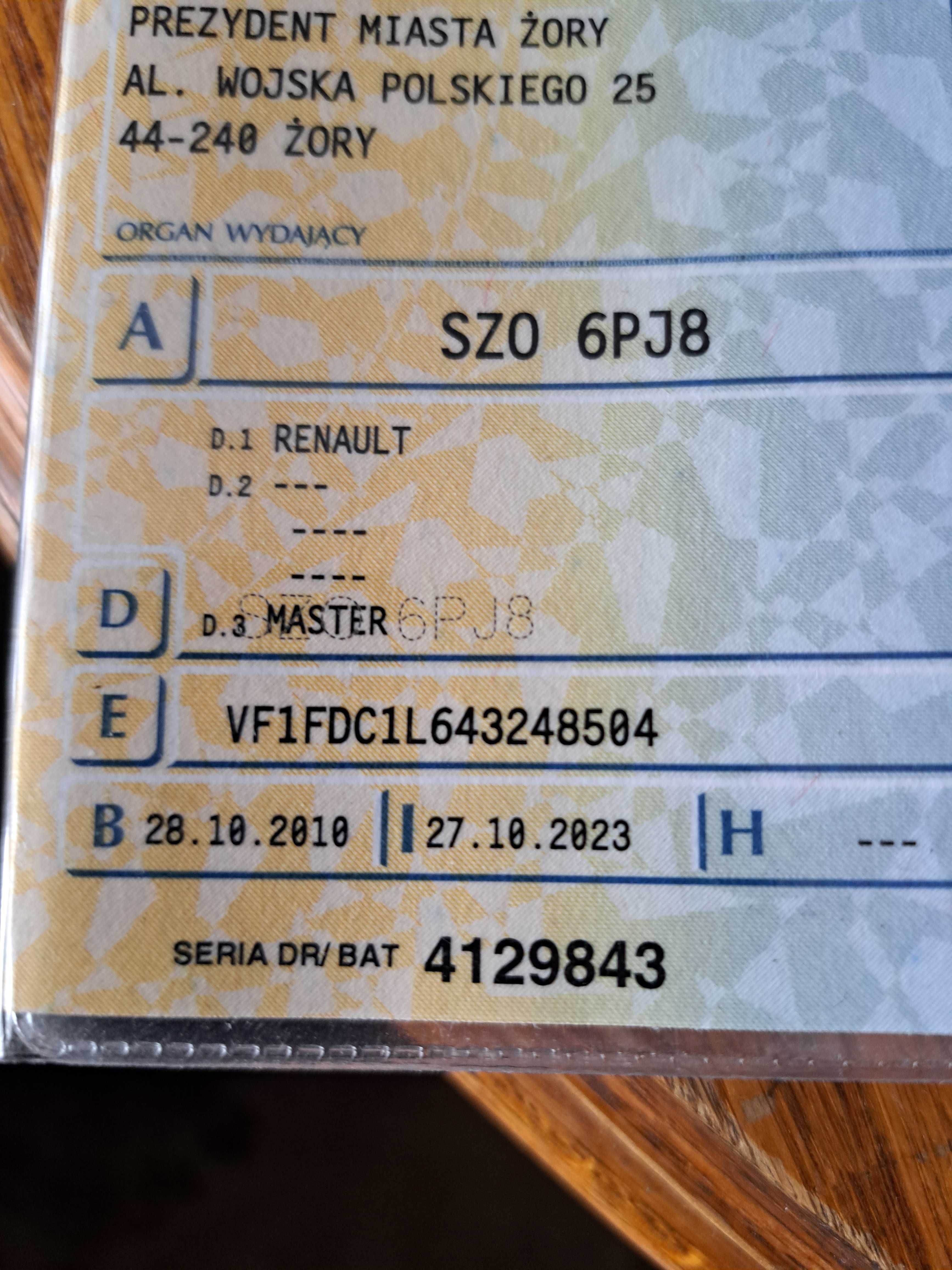 Renault Master na kampera lub do przewozu niepełnosprawnych