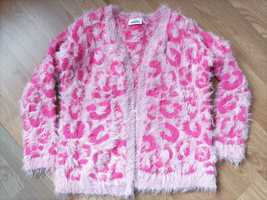 Różowy sweter/ kardigan/ narzutka rozm. 134 KappAhl.