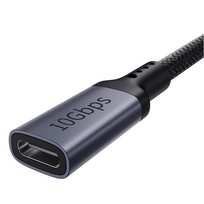 Kabel Przedłużający Baseus 10Gbps 0.5M USB-C Czarny