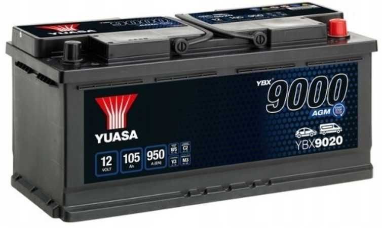 Akumulator YUASA YBX9020 AGM  105AH 950A Radom- wysyłka free