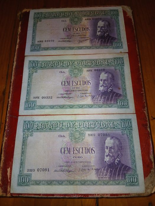 Notas de Cem Escudos