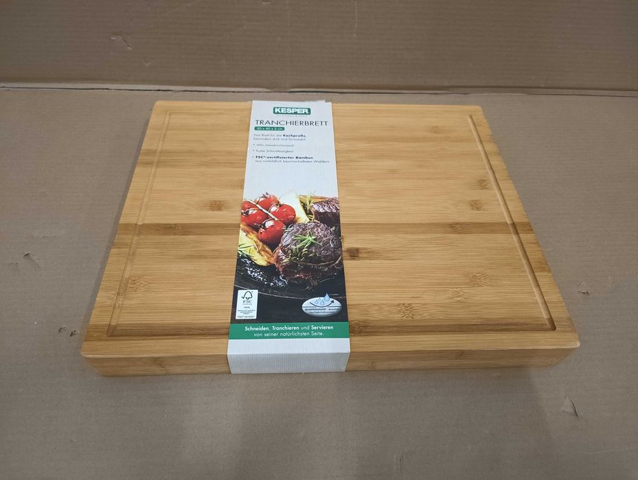 Kesper 58125 deska do krojenia bambusa, brązowa, 50 x 40 x 5 cm