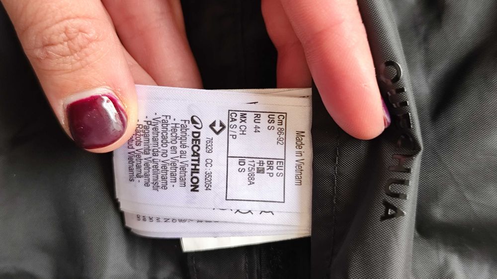 Casaco de caminhada corta-vento resistente á chuva Quechua/Decathlon