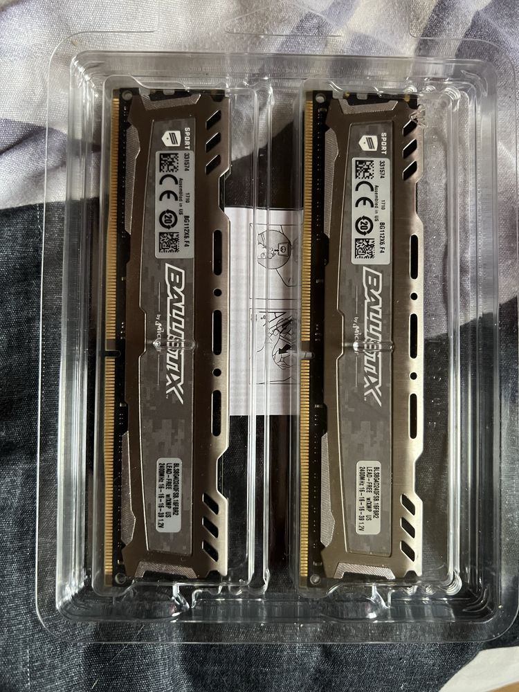Pamieć RAM DDR4 2400MHZ CL16 Crucial Ballixtix Sport 2x8Gb