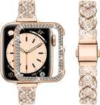 Wutwuk bransoleta Apple Watch SE2 9/8/7/6/5/4 38/40/41mm diamenty