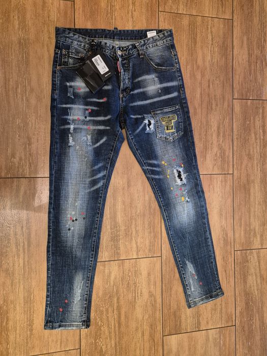 Dsquared2 spodnie męskie wysoki stan