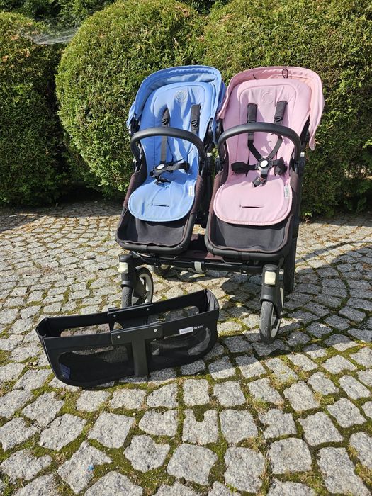 Wózek bugaboo donkey twin gondole i spacerówka.