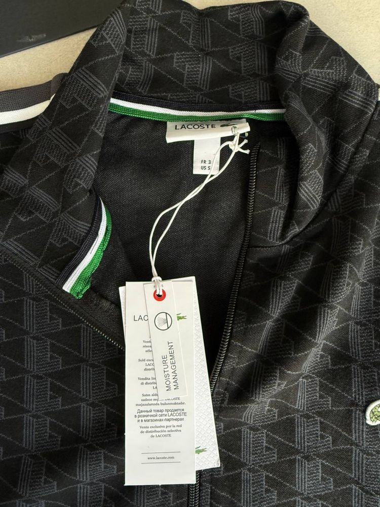 Кофта зіпка Lacoste на замок чорна чоловіча кофта лакоста на замок