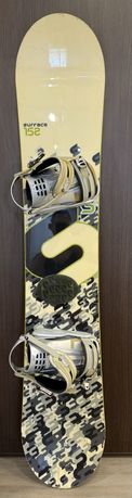 Deska snowboardowa Salomon, wiązania K2, buty Burton