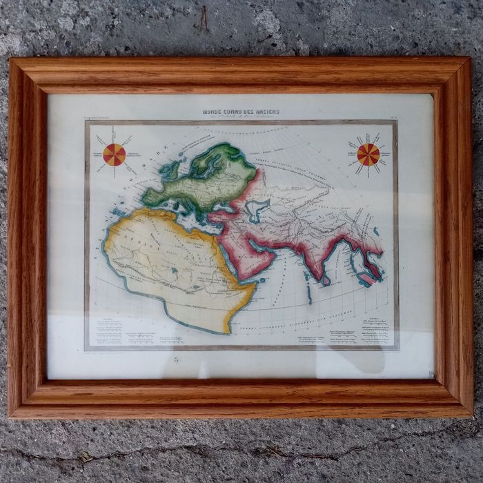 Piękny antyk 1846 mapa francuska