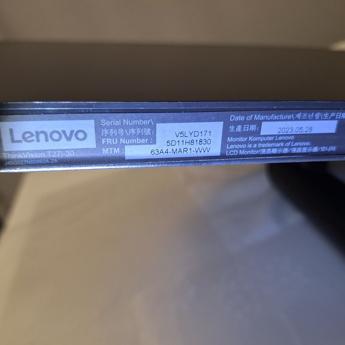 Монітор Lenovo ThinkVision T27i-30/ IPS/27"