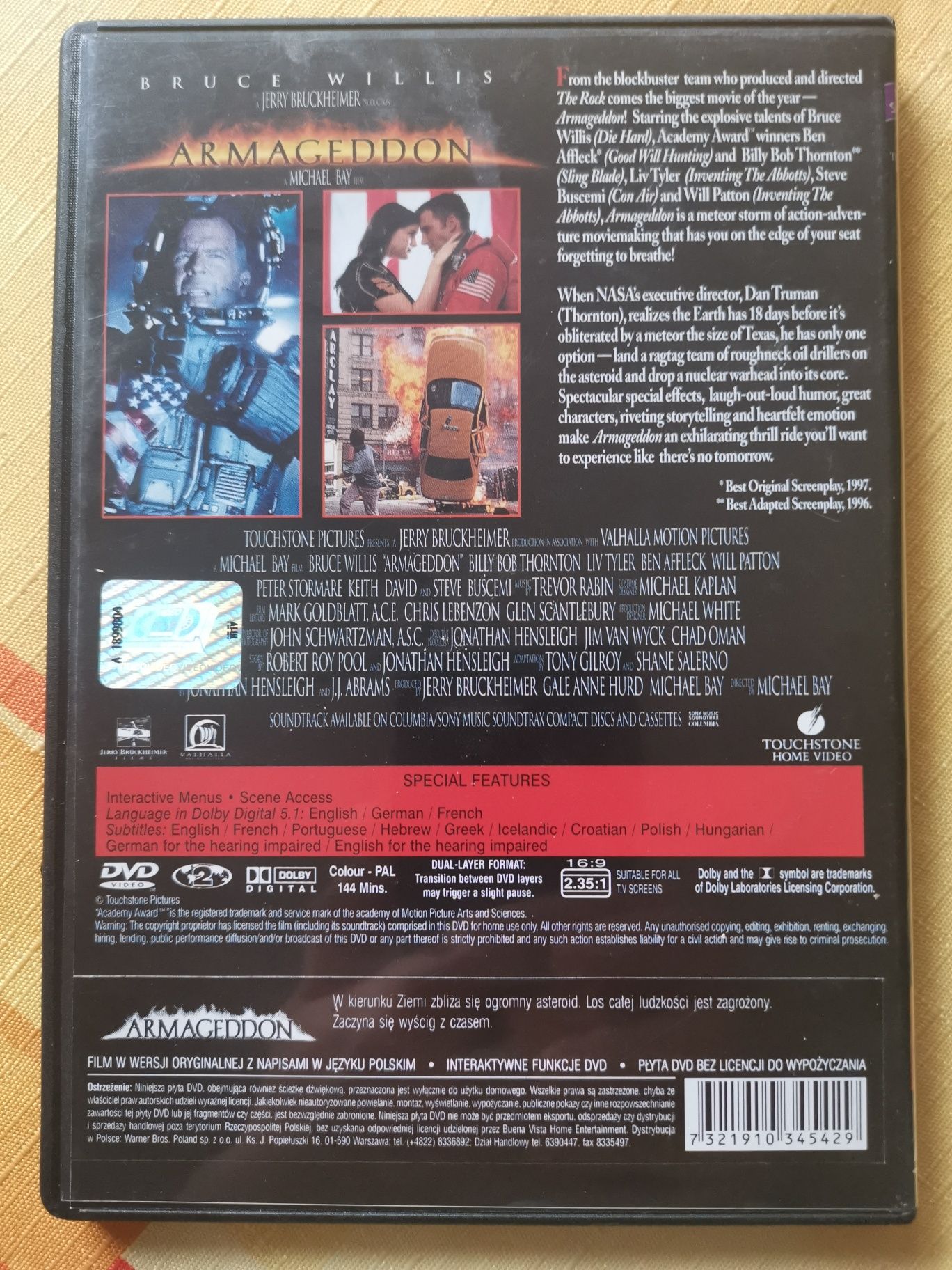 Armageddon. DVD.