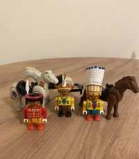 Indianie, figurki, konie, stare, retro