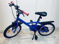 Bicicleta azul roda 16 com extras