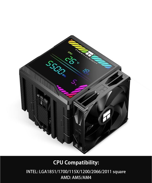 Thermalright Peerless Assassin 140 Digital BLACK AGHP 5 процесорний ку