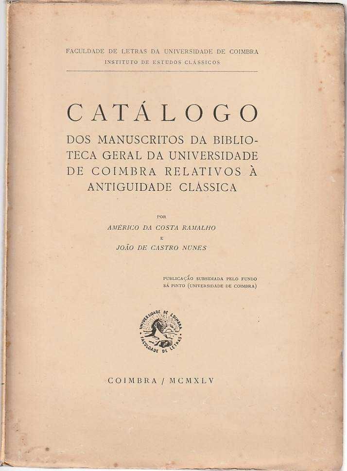 Catálogo dos manuscritos da Biblioteca Geral da Univ. de Coimbra