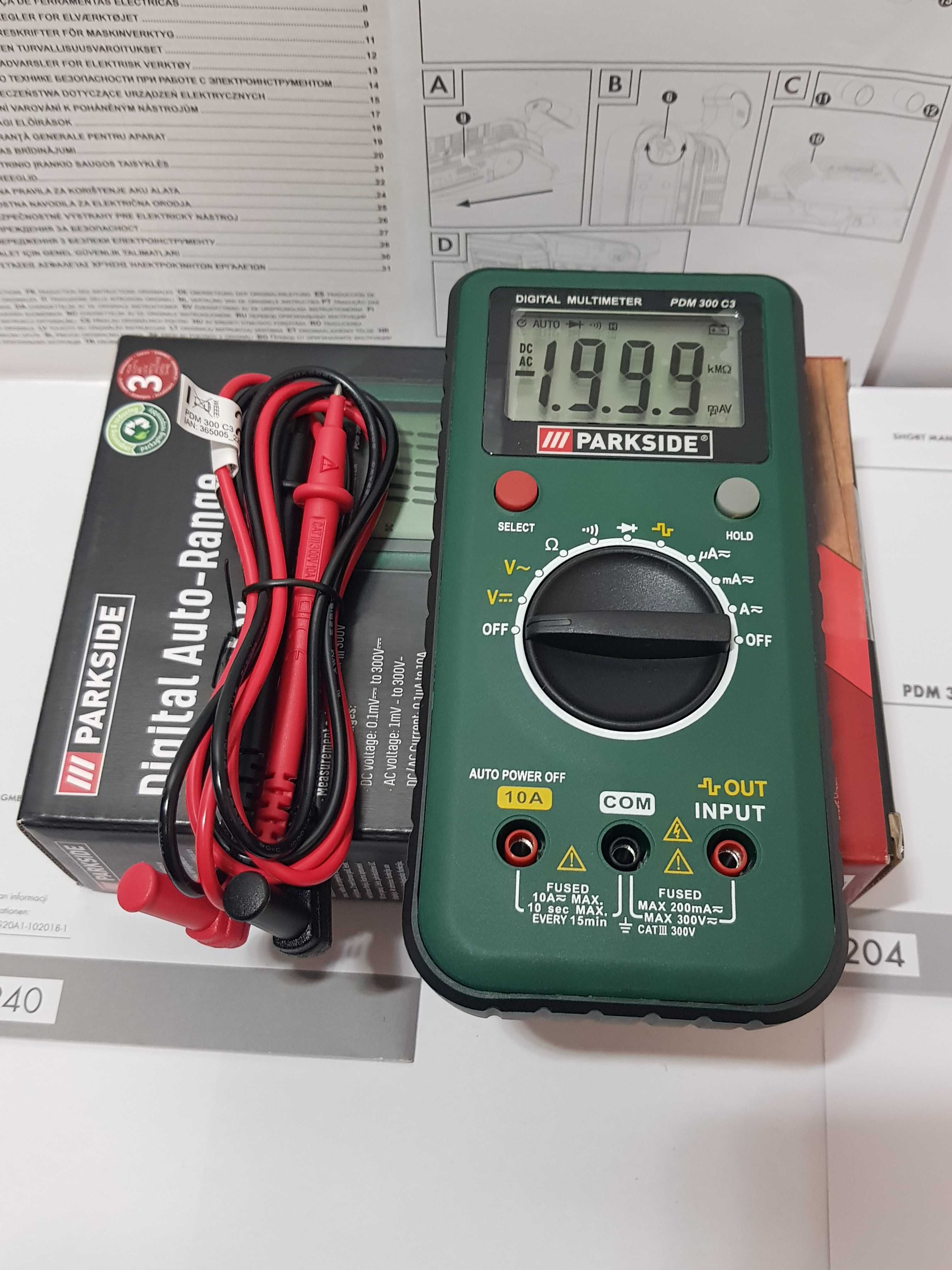 Miernik multimetr PARKSIDE PDM 00 C2 nowy uni-t fluke