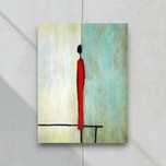 Plakat jak obraz grafika na płótnie, bez ramy | 30x40cm | lady in red
