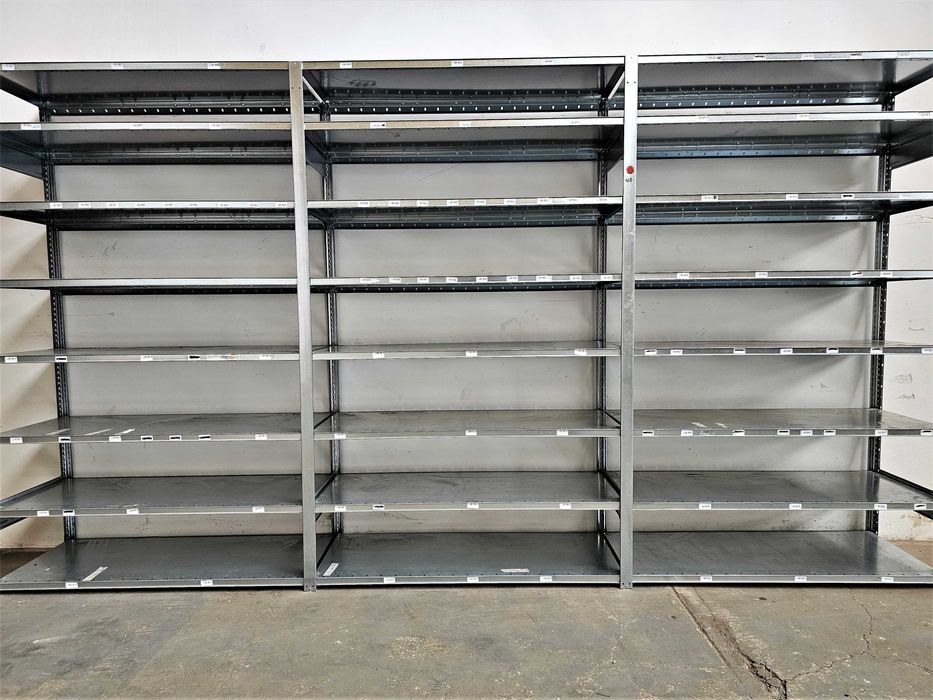 Regał Magazynowy 50x210x393/21p Metalowy Ocynk Garaż Warsztat Piwnica