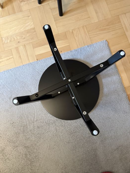 Dwa drewniane stoliki kawowe czarne IKEA KRAGSTA stan bardzo dobry