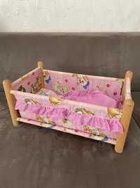 Łóżeczko drewniane dla  lalki