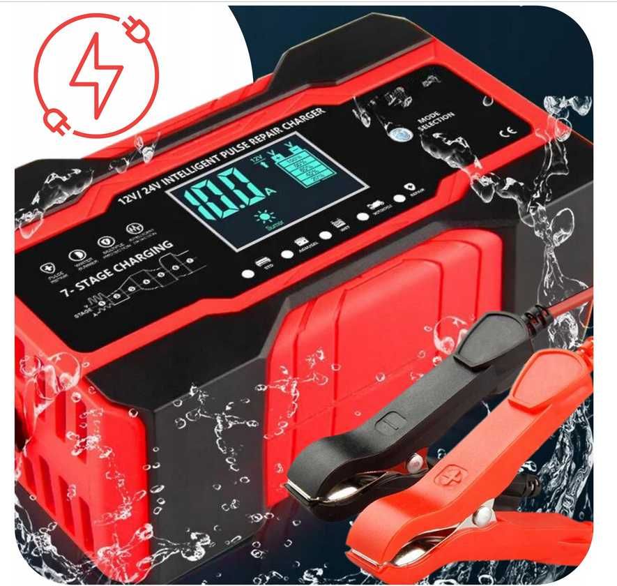 Mocny INTELIGENTNY PROSTOWNIK Ładowarka 10A 12/24v