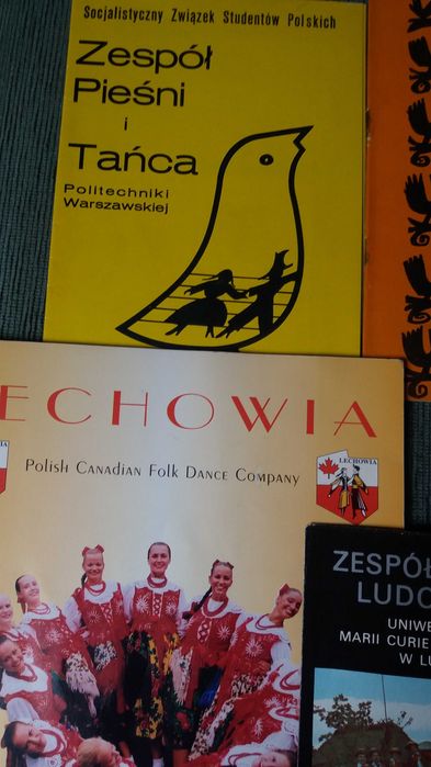 FOLKLOR - stare foldery, broszury informacyjne zespołów