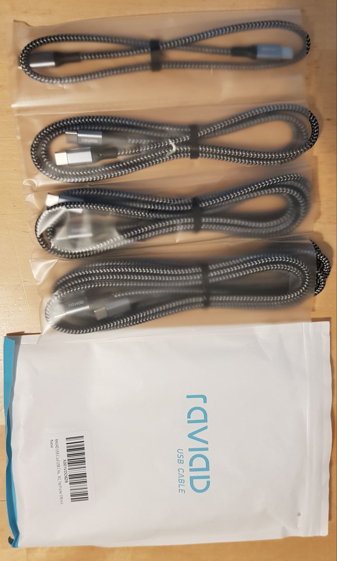 Raviad 4 kabelki usb c na usb c 60W PD 4 SZTUKI
