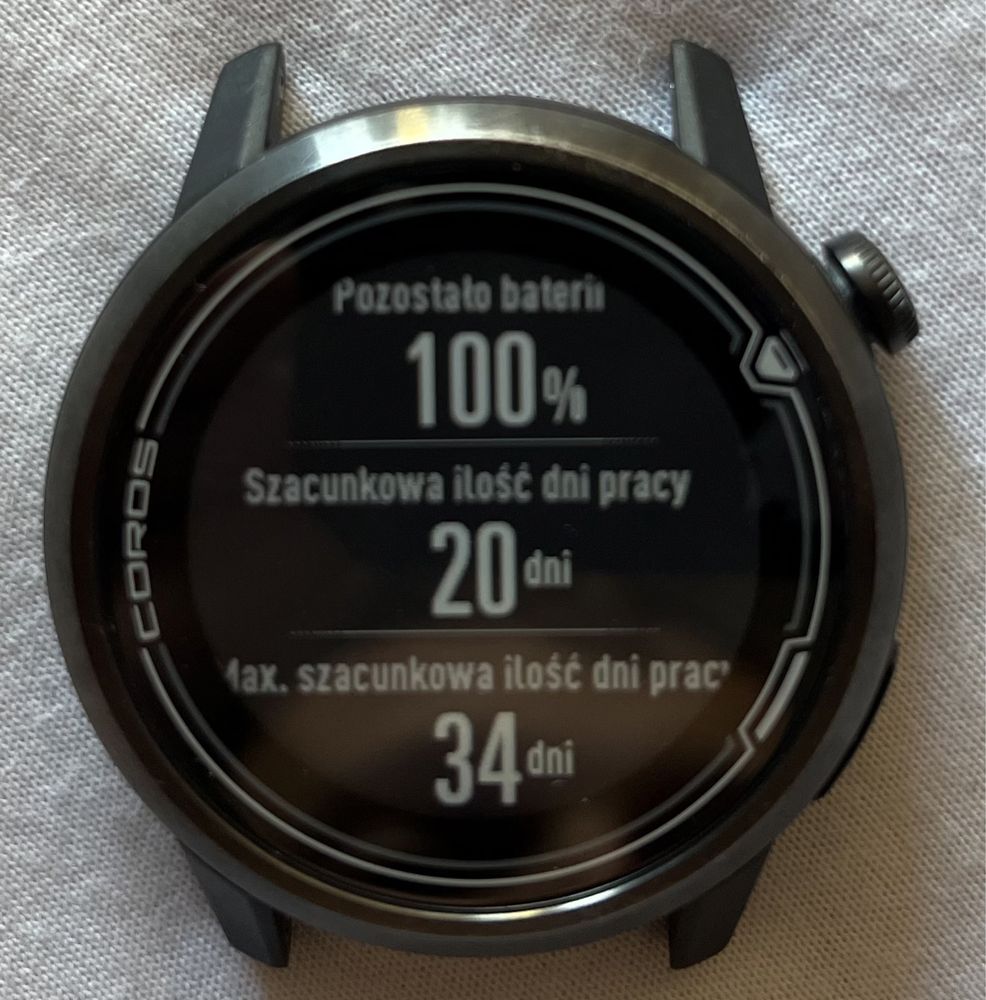 CZYTAJ OPIS! Zegarek treningowy Coros Apex 46 mm SPRAWNY BLOKADA