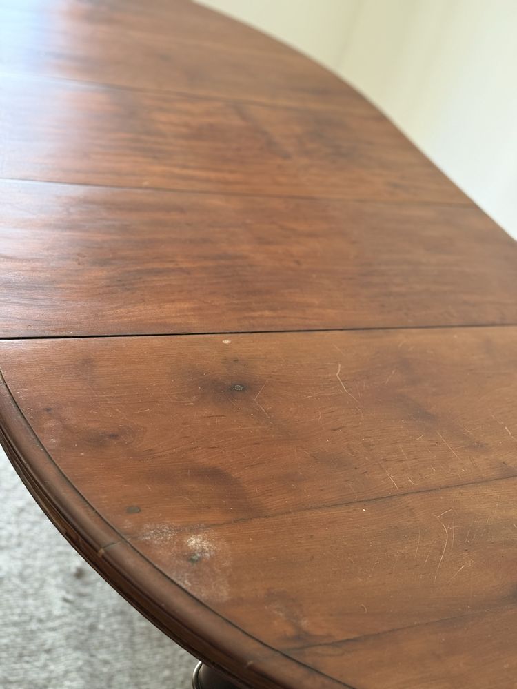 Mesa de jantar em madeira antiga clássica mesidas aberta 2,00x1,00
