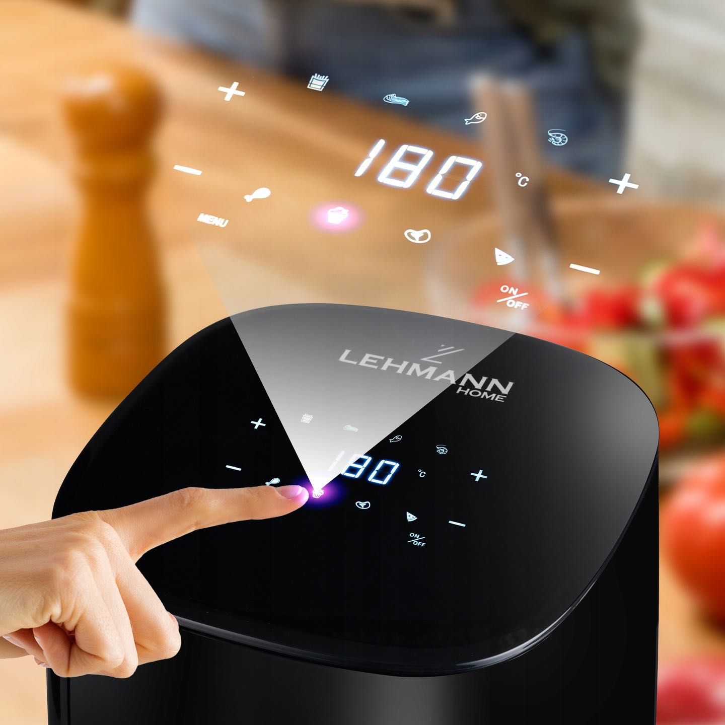 Beztłuszczowa FRYTKOWNICA air fryer Lehmann Mce 1400w ZDROWE JEDZENIE