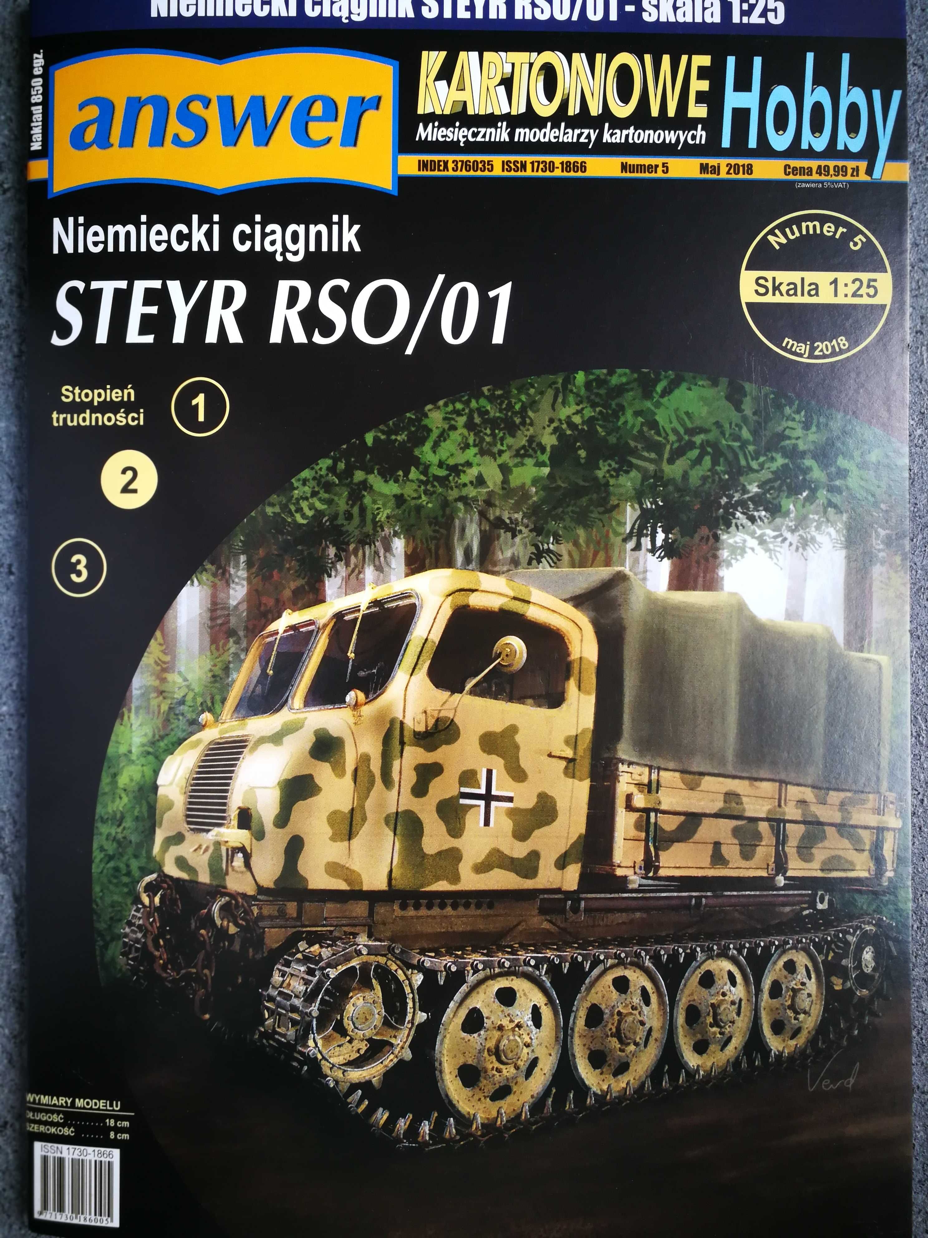 Model kartonowy Answer 5/2018: ciągnik Steyr RSO/01