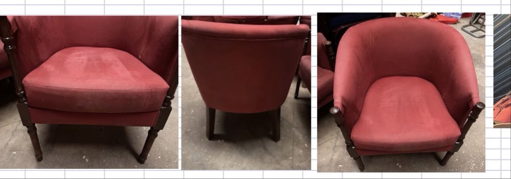 Poltronas veludo bordeaux