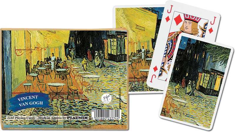 NOWE Piatnik karty do gry Taras kawiarni w nocy Vincent Van Gogh