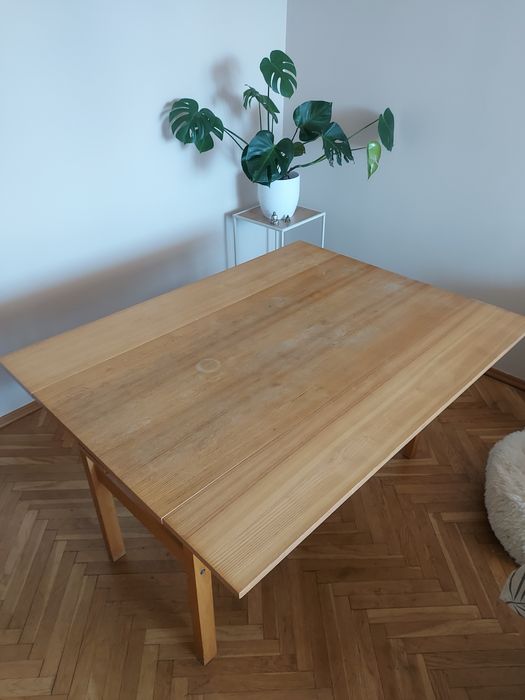 Rozkładany drewniany stół/ława dębowy ławostół