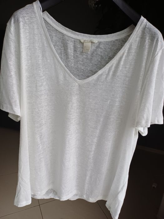 Nowy tshirt 100% len