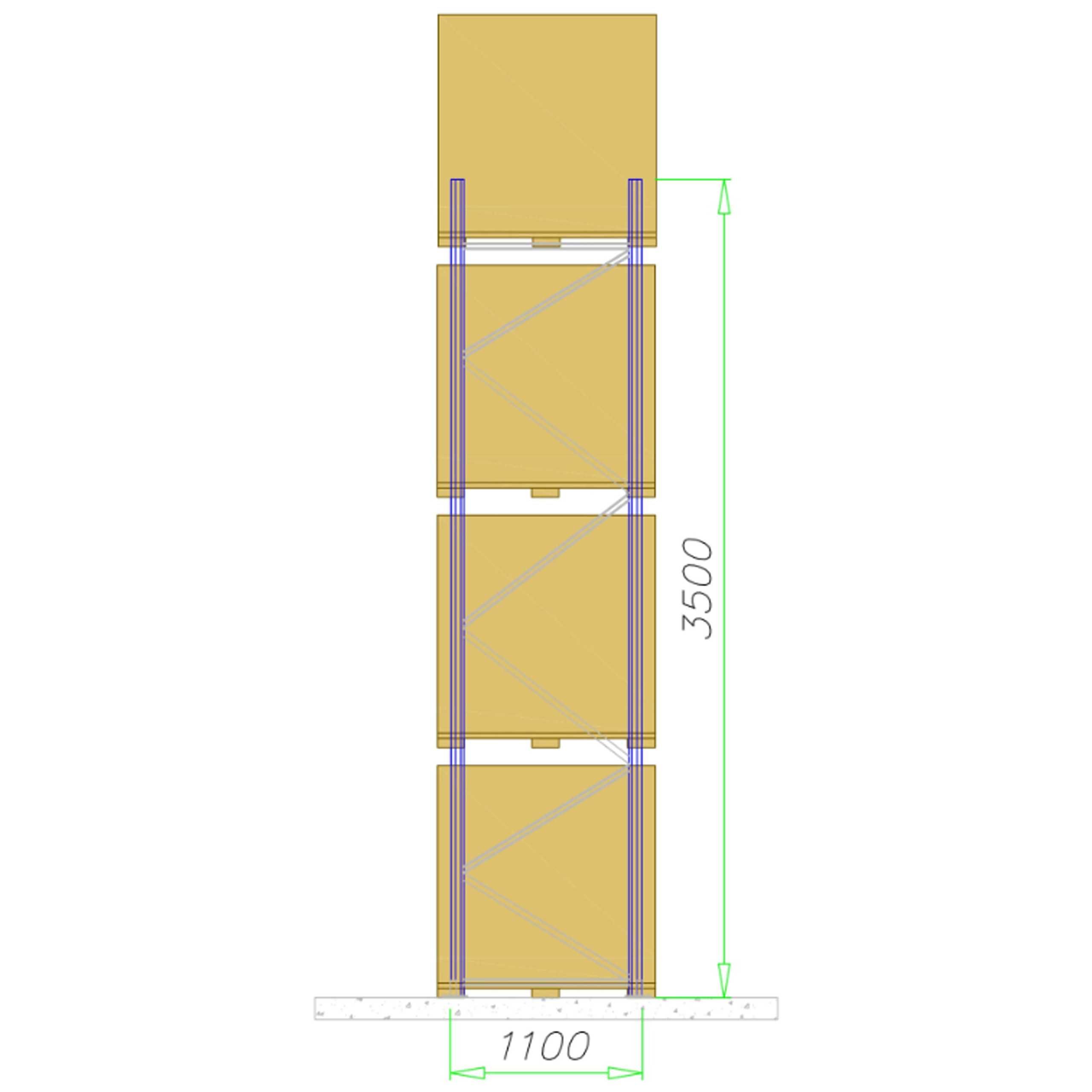 Magazynowe REGAŁY PALETOWE H-3,5m L-2,7m 3x500kg 36 palety Kraków
