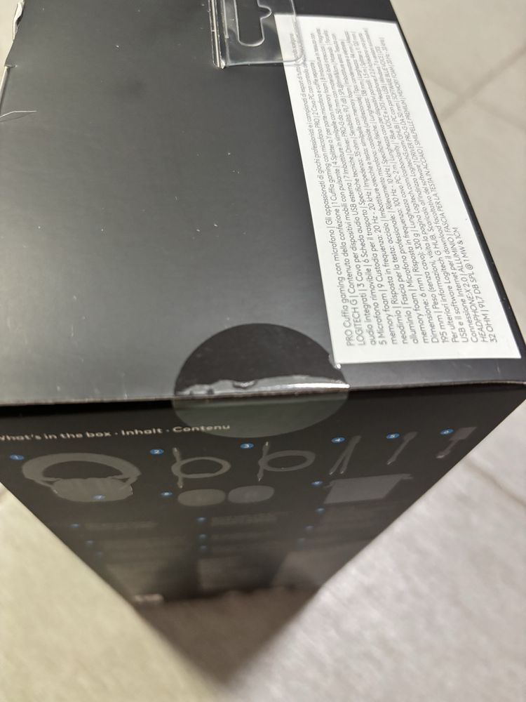Auscultadores Logitech G PRO X Gaming 7.1 Surround novo e selado