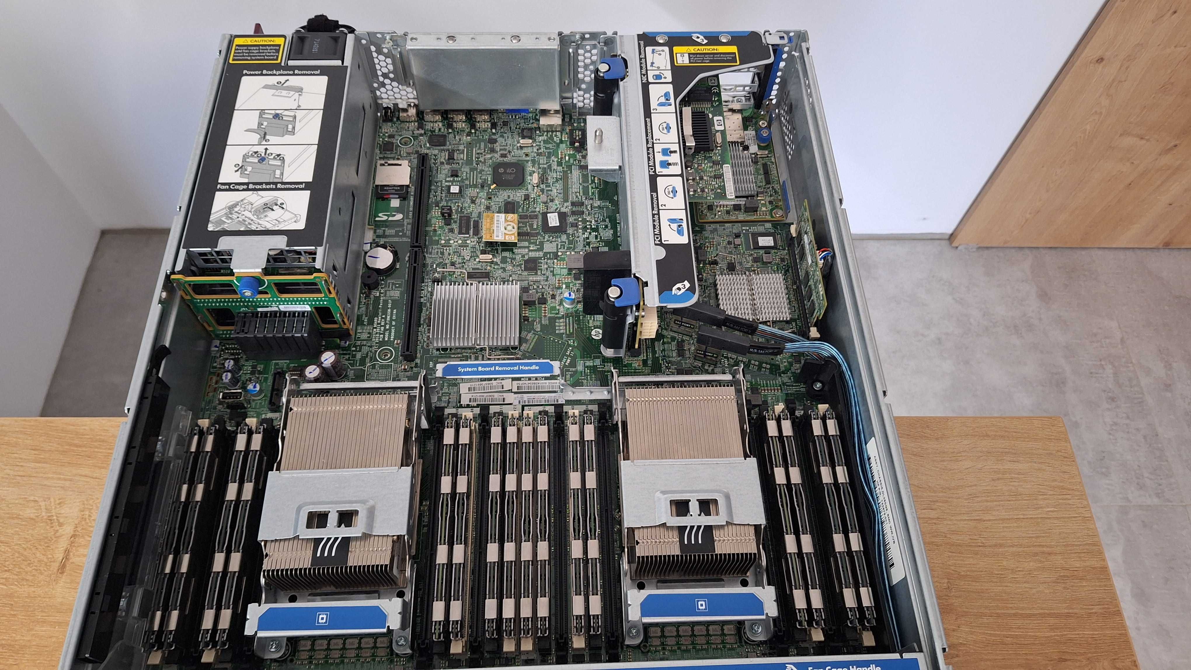 Hp DL380p G8, 2 x Xen E5-2660, 20C 20T, 512GB RAM, 0.8 TB SSD, 4TB HDD