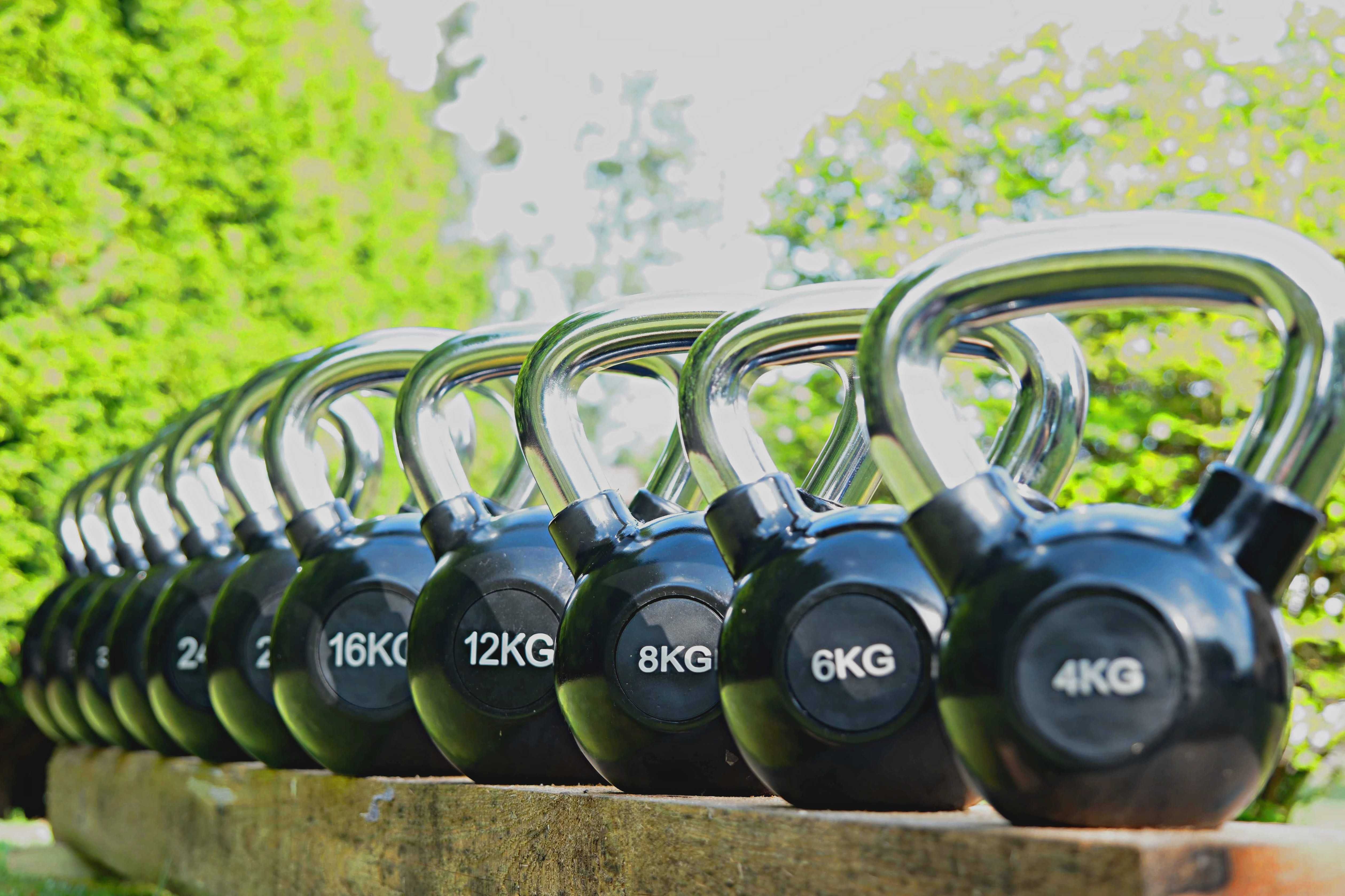 Kettlebells 4-40kg pełna guma chrom nowe