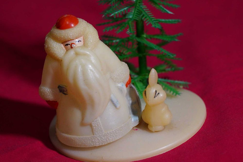 композиция новогодняя Дед мороз елка заяц