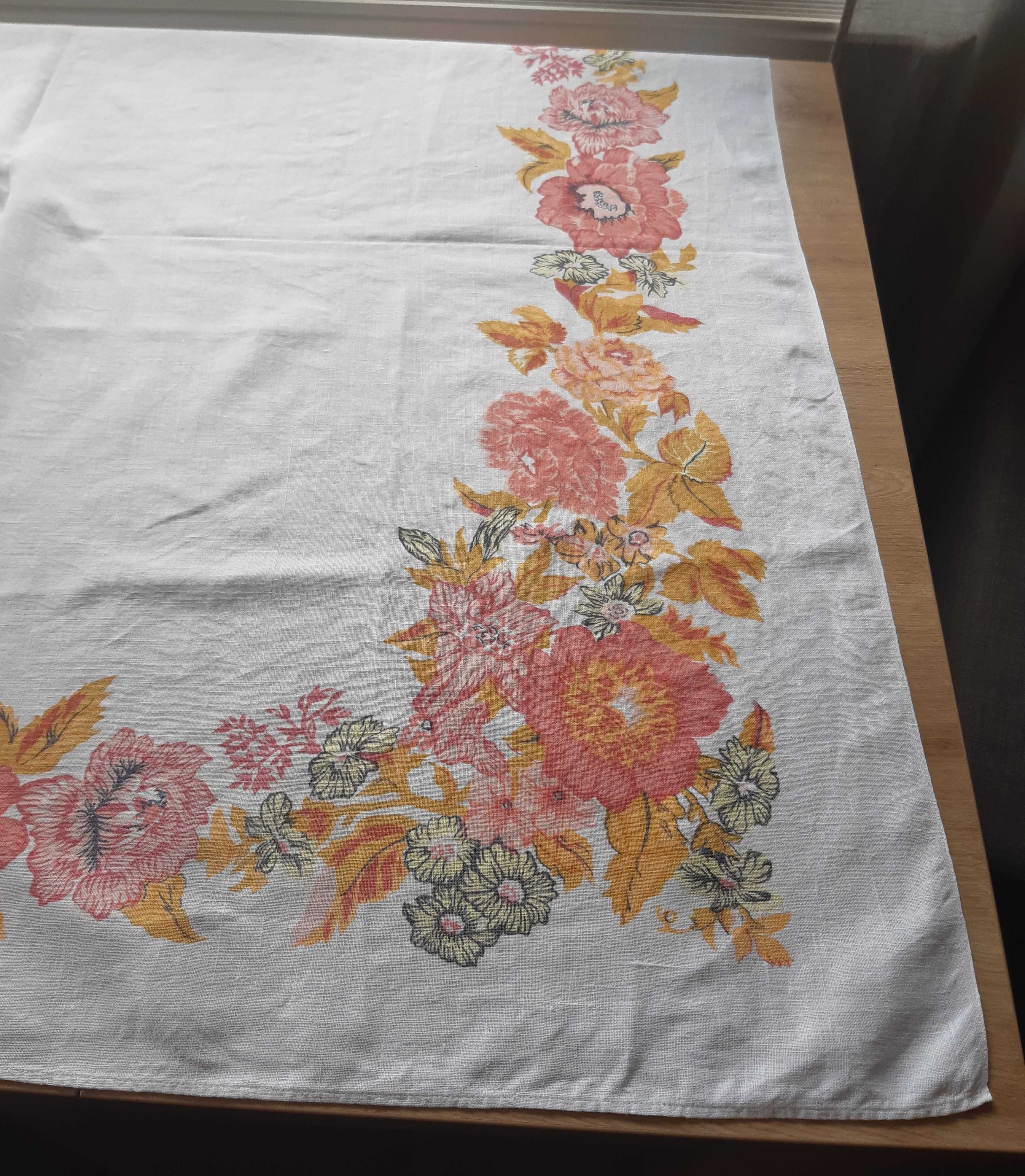 Obrus vintage peonie