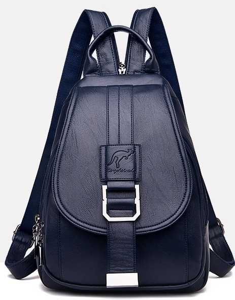 Женский кожаный модний жіночий рюкзак бананка женская сумка ранец 2в1