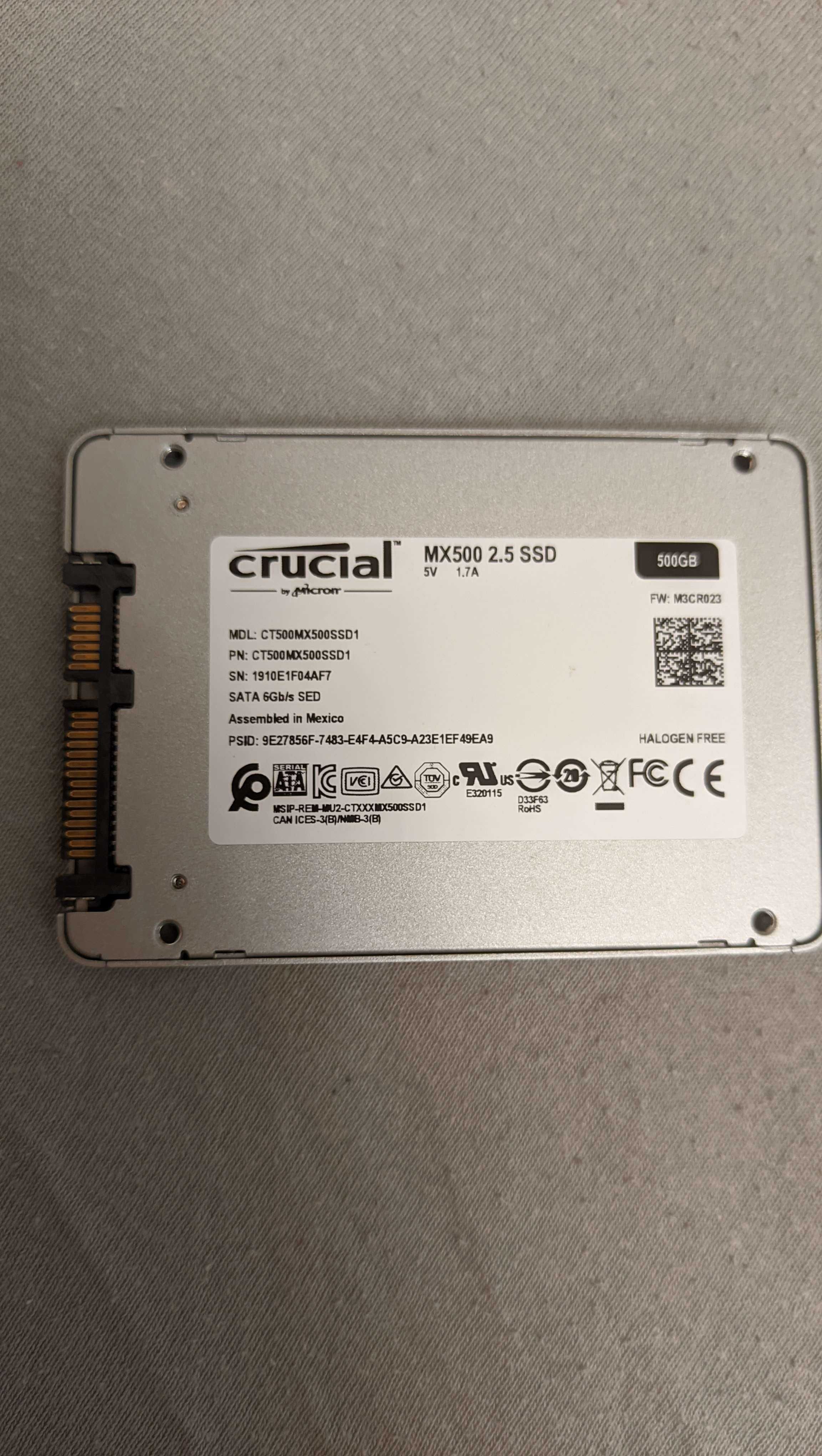 Dysk Crucial mx500 500GB SSD