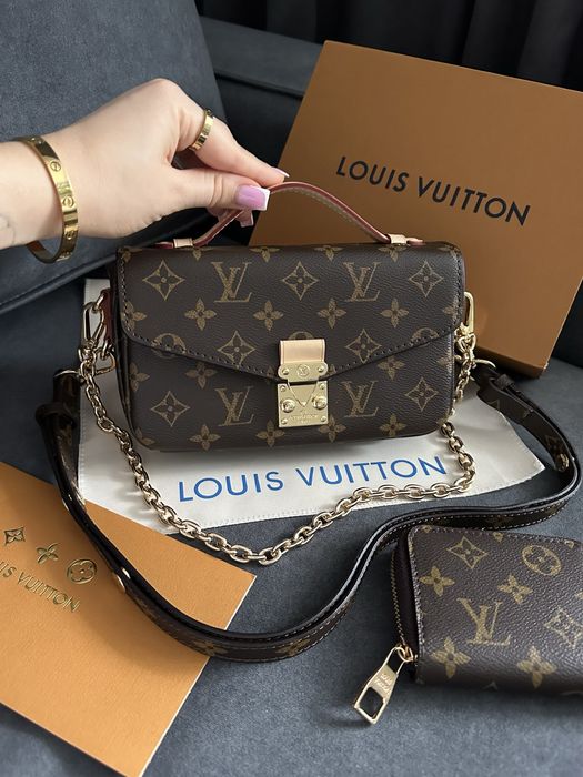 Сумка шкіряна Louis Vuitton Pochette Metis , лв, LV, Jacquemus, coach
