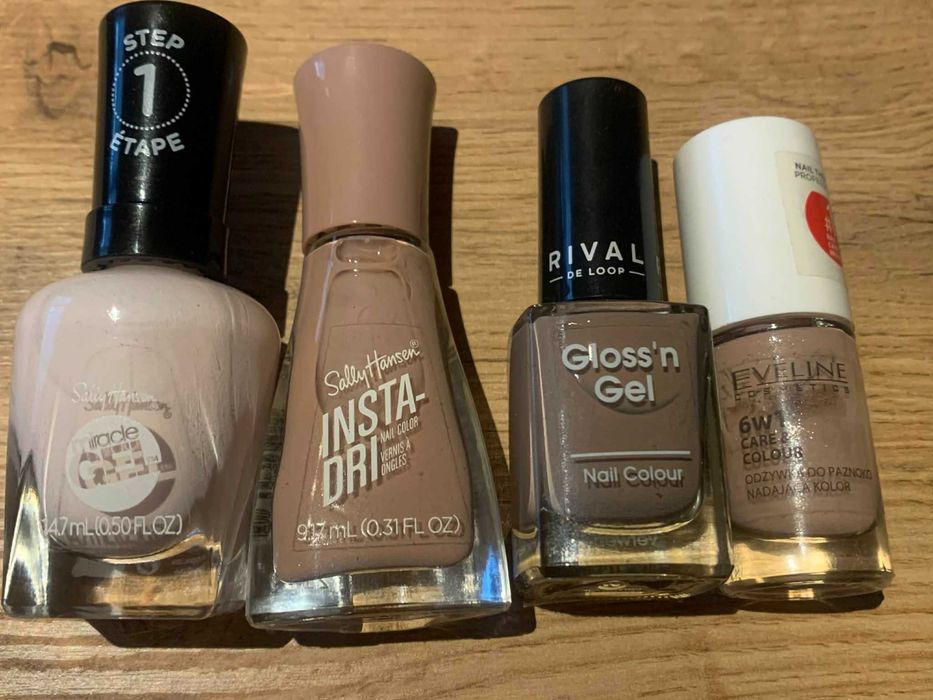 Sally Hansen Eveline Rival odżywcze lakiery do paznokci nude x 4 szt