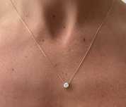 Złoty naszyjnik z diamentem 0,5 CT VS1 D, z certyfikatem IGI, brylant