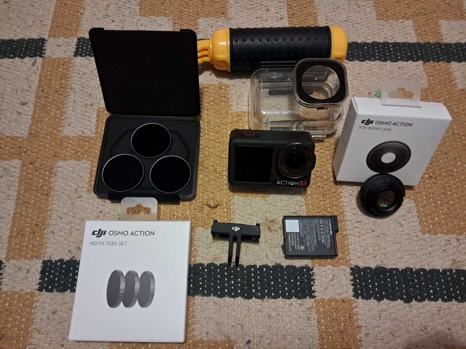 DJI ACTION 5 PRO + filtros ND e lente FOV + extras