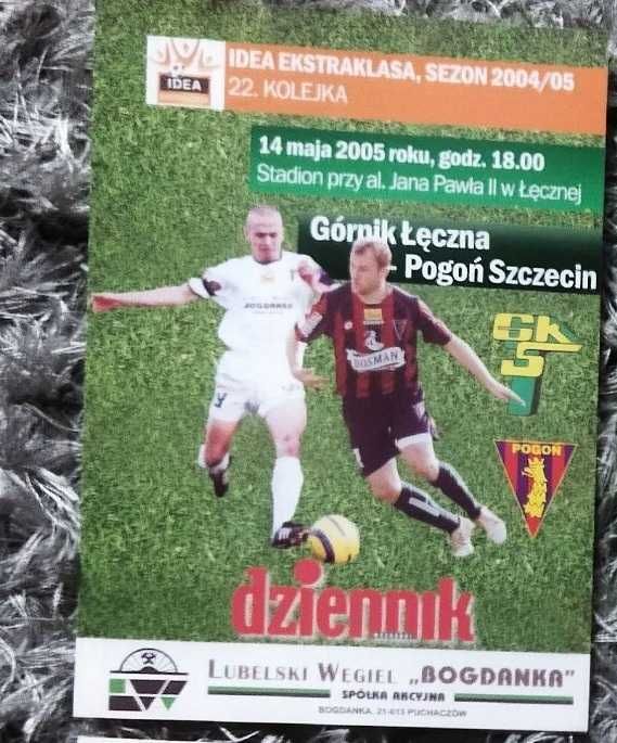 Program meczowy Górnik Łęczna Pogoń Szczecin 2005